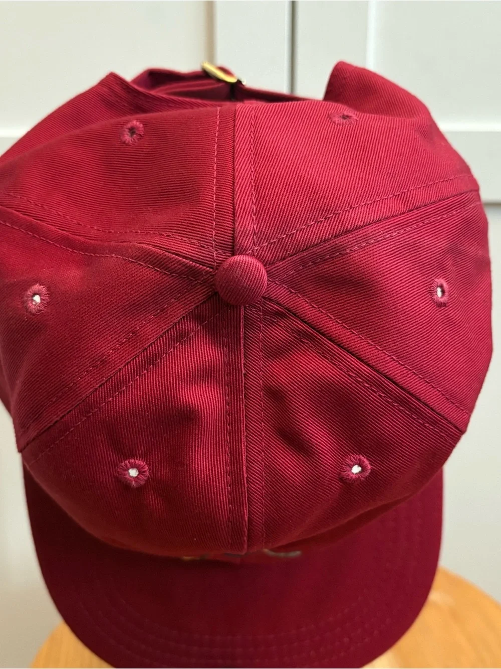 Vintage 90s Polo Ralph Lauren Golf Crest Hat Red Strapback USA Green Underbrim